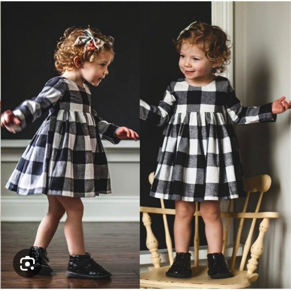 Hanna Andersson Baby Girl Plaid Checkered Swing Dress Size 12-18 Months